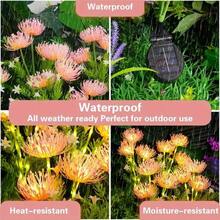  1/2 Three Headed Pink Outdoor Solar Flower Ground Lights, Constantly On With Flashing Mode, Suitable For Outdoor Lawn, Road Landscape, Garden, Balcony Decoration Lights - Pink - View 10
