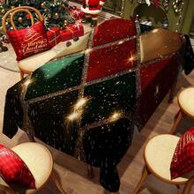 1/20 pièces Nappe de Noël, Nappe à motif à carreaux colorés classiques, Thème joyeux, Décoration de Noël, Convient pour les restaurants, les cuisines, les fêtes de vacances, Parfait pour la décoration de la maison