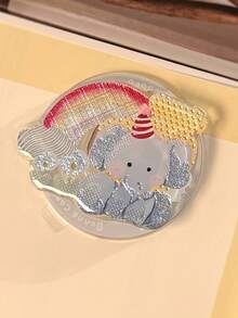 1 Gilded And Colorful Illustration Magnetic Phone Sliding Stand, Suitable For Magsafe Magnetic Stand, Personalized Cartoon Extendable Portable Phone Support Stand