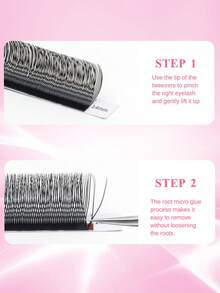 VP 0.07mm Curl: C/D/B U-Shaped YY Eyelash Extension Double Layer U Sahpe YY Lashes Ultra Soft Featherlight False Mink Eyelashes Brazilian Cilios - Black-b - View 6