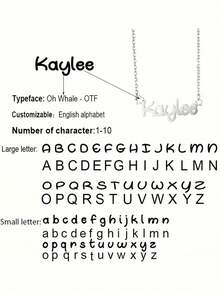 定制姓名男女项链，时尚个性化简约草书字母字体不锈钢五角星颈链，生日珠宝家庭节日礼物，母亲节送给妈妈的礼物，银色、金色时尚，秋季时尚，休闲，复古，色彩缤纷，足球妈妈的独特理想礼物，送给女友、妈妈、家人，适合舞会、派对、新年魅力，女士珠宝 - 銀色 - 查看 14