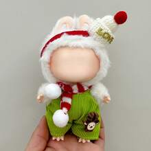 ملابس مناسبة فقط لدمية الخرق، دمية السيراميك (الجيل الأول والثاني والثالث)، تمثال معلق، يمكن ارتداء طقم ملابس دمية عيد الميلاد - متعدد الألوان - مشاهدة 9