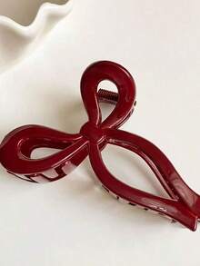 2/1pc Plastic Ribbon Bow Hair Clips - Versatile Hair Accessories For Daily Use By Girls Fall Winter Claw Clip For Vacation Outfits Woman Elegant Hair Clutch