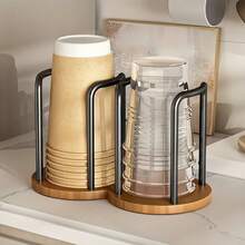 1 pieza Soporte ergonómico para taza de café, organizador de cocina para el hogar para tazas, vasos, adecuado para el hogar, cafetería, oficina, hotel, organizador decorativo y funcional para tazas/vasos de papel/tazas y viajes