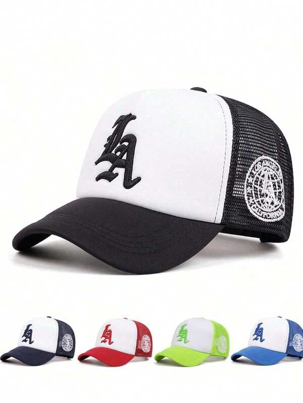 BREITER 1pc Men's Gothic LA Embroidered Sponge Embroidered Baseball Cap, Suitable For Daily, Travel, Outdoor Wear, Halloween Holiday Gift