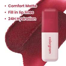 Colorgram NUDE BLUR TINT  | Soft Velvet Matte Lip Stain & Cheek Tint | Lightweight Blurring Tint For A Smooth & Airbrushed Finish | 24H Hydration, Long-Lasting & Non-Sticky Formula - 03 LOVELY FIG - 可愛的豬 - 查看 3