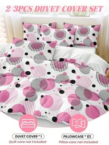 2/3-teiliges Bettbezug-Set, Tagesdecke, Bettwäsche-Set, hautfreundlicher Bettdecken-Bezug, weiches und bequemes Bettwäsche-Set für das Schlafzimmer, bedrucktes Bettwäsche-Set, Washedikrofaser-Bettbezüge, atmungsaktiv, staubdicht, rutschfest, leicht und seidig glatt, geeignet für alle Jahreszeiten, für Einzelbett/Doppelbett/Queensize/Kingsize, 1 Stück Bettbezug und 1 Stück/2 Kissenbezüge, perfektes Urlaubsgeschenk, Raumdekoration