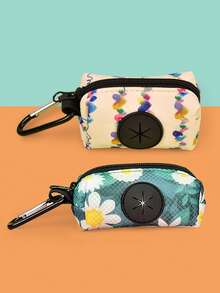 2pcs/1pc Pet Waste Bag Holder/Dog Poop Bag Holder/Pet Storage Bag For Dog Walking, Training, And Cleaning. Features A Durable Carabiner.