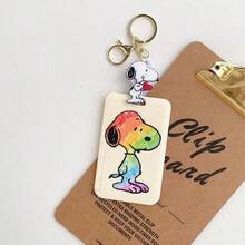 1 Piece Single Person Snoopy Student Meal Card, Campus Card Set, Bus And Subway Card, Yangchengtong Comic Peanut Retractable Keychain (Style Random) - Multicolor - View 9