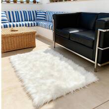 1pc Fluffy Area Rug, Multiple Colors Available, 90cm X 60cm Non-Slip, Handwash & Machine Washable, Suitable For Autumn/Winter, Rectangular Carpet For Living Room, Bedroom, Bedside, Sofa, Wedding, Christmas, Fireplace, Dining Table, Outdoor Patio, Plush Soft Luxury Home Decor Kitchen Rug