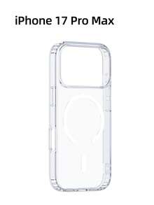 Rocoren Rocoren Magnetic Case Compatible With IPhone 17 Pro Max Plus, Magnetic Wireless Charging Phone Case Compatible With IPhone Lens Protection Impact Resistant Case, Transparent, PC+TPU