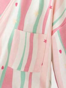 [PONX]2pcs/Set Women Soft Sleepwear Pajama Set, V-Neck Long Sleeve Top And Pants, Comfortable For Home Wear, Spring/Autumn, Fall Winter Clothes - Multicolor - View 7
