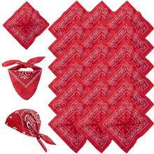 12 قطعة/عبوة باندانا بطراز الباييت والصبغ التعشيقي بأسلوب الموضة الشارعية للنساء