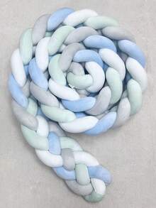 1件婴儿床编织扭结护栏垫，新生儿床护栏安全防护，2米/3米 - 彩色 - 查看 25