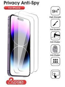 Easypie Selection 2 件超清晰、防刮、防摔高铝手机钢化膜，兼容 Apple Phone 17/17pro/17pro Max /17air/7/8/Plus、X/Xs/XS Max、11/11pro/11 Pro Max、12mini/12/12 Pro/12 Pro Max、13/13mini/13 Pro/13 Pro Max、14/14 Plus/14 Pro/14 Pro Max、15/15Plus/15Pro - 2PCS - 查看 1