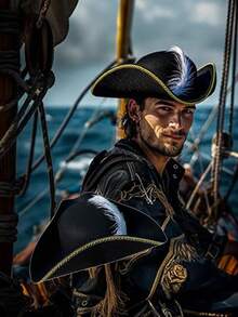 1pc Vintage Pirate Hat, Triangular Pirate Hat, Suitable For Decorating Various Parties, Top Hat, Movie Costume Hat, Clown Hat, Irish Dance Costume, Etc.