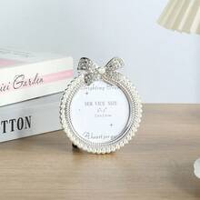 1/2/3 Piezas de Marco de Foto con Perlas Falsas Brillantes, Marco Decorativo con Estilo Barroco Incrustado de Perlas y Diamantes, Marco para Exhibición de Fotos, Usado para Oficina, Sala de Estar, Dormitorio, Decoración del Hogar (Con Papel Interior Aleatorio)