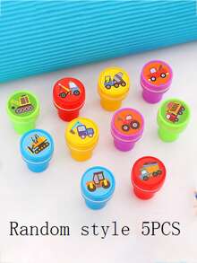 10Pcs RandomStyle Construction Trucks Stampers Construction Party Favors Truck Party Favors Self Inking Stamps Classroom Rewards Party Treat Goody Bag Stuffers For Kids Birthday Party Supplies