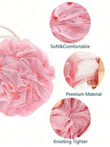 1 pezzo Spugna a forma di fiore per il bagno, Spugna esfoliante per il corpo in seta di melone per il bagno, Sacchetto di rete per il bagno per uomo e donna, Decorazione autunnale per il bagno e il ritorno a scuola