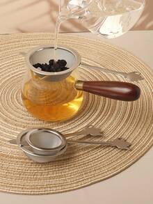 1件/3件304不锈钢茶壶手柄和茶具套装，茶滤，茶叶过滤器，功夫茶配件，厨房果汁筛，冰沙筛，鸡尾酒筛 - 彩色 - 查看 5