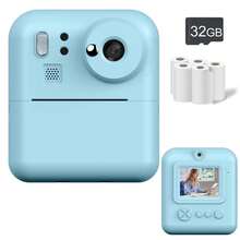 Fotocamera istantanea aggiornata per uomo e donna, fotocamera digitale con doppio obiettivo 1080P HD per selfie, con carta fotografica, regalo di Natale e compleanno per uomo e donna, batteria ricaricabile agli ioni di litio da 1000/1200/1300 mAh