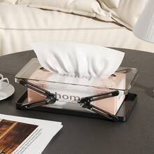 1 件弹簧可调节纸巾架，家庭客厅茶几伸缩纸巾盒，床边湿巾分配器 - 彩色 - 查看 10