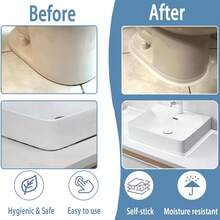 White Caulk Tape 1.5 Inch X 10.5 Ft, Self-Adhesive Waterproof Seal Strip For Bathroom, Kitchen Sink, Bathtub Joints. Peel And Stick No Tools Needed, Mold Resistant Gap Seal For Shower & Countertop. 1-Piece - 白色 - 查看 6