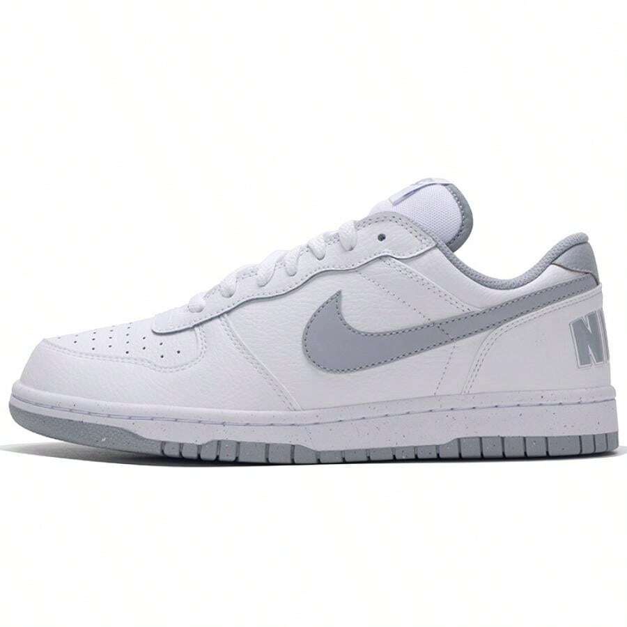 Men's Casual Shoes BIG NIKE LOW, Lightweight Comfortable Minimalist Low-Top Lace-Up Sneakers, Suitable For Daily, Travel And Sports, 355152-106 - White/Wolf Grey - View 1