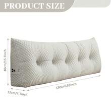Soft Headboard Pillow Bed Wedge Pillow For Headboard With Side Pockets Dorm Headboard Twin Full Queen King Backrest Pillow, Bed Bolster Pillows For Back Support With Removable Cover - 淺灰色 - 查看 10