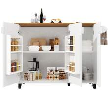 Storage Islands & Carts - White + MDF - View 7