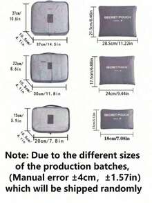 6pcs/Set Travel Packing Cubes, Large Capacity Organizer Bags, Cosmetic Bags, Toiletry Bags, Luggage Organizers, Multi-Color Options, Portable, Waterproof, Dustproof, Foldable Storage Bags For Clothes, Shoes, Underwear, Cosmetics, Electronics, Suitable For Travel, Vacation, Business Trip, Home Organization Travel Bag Handbag Luggage Bag For Business For Vacation Holiday Multifunction Travel Duffel Bag Unisex Weekender Bags