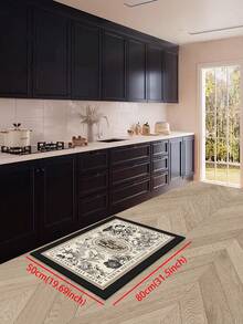 A Piece Of Diatomaceous Earth Kitchen Mat With High-End Color Block And Gradient Pattern, Providing Cushioning, Fatigue Relief, Water Absorption, Quick Drying, Non-Slip Function, Suitable For The Kitchen, Bathroom, Entrance, Laundry Room Etc. ,Room Decor - Multicolor - View 16