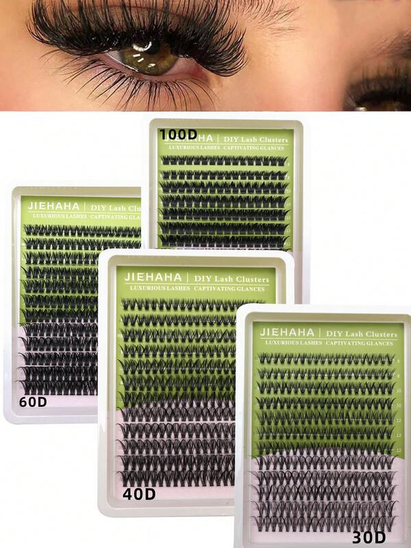 240 pièces de faux cils bouclés de 8 à 16 mm, extension de cils DIY, faux cils en grappe longs, extension de grappe de cils DIY haute capacité, convient aux débutants, doux et confortable, facile à utiliser