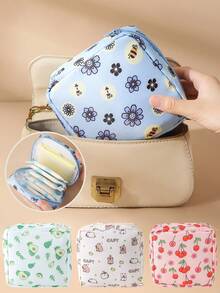 1 pièce Pochette hygiénique réutilisable et portable, sac de rangement multifonctionnel pour serviettes hygiéniques, cosmétiques, mouchoirs, clés, convient pour la maison, la chambre, les sacs, les valises, les voyages, la rentrée scolaire, le dortoir