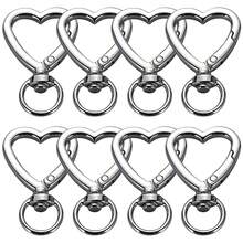 8/15pcs Heart Shaped Key Chain Clips With Spring Hooks, DIY Keychain, Suitable For Key Bags, Backpacks, Luggage Tags, Wallets And Handbag Accessories, Perfect Gift For Women - One Size - View 12