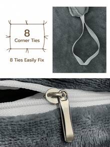 2/3件套天鹅绒纯色被套，轻盈透气，如云朵般柔软，纯色床上用品套装，温馨房间装饰，柔软保暖，亲肤舒适，纯色系列，易于打理且经久耐用，适合秋冬季客房和卧室，适配多种床型（包含1个被套和1/2个枕套，不含被芯），家纺产品，床上用品礼品，可机洗 - 深灰色 - 查看 5