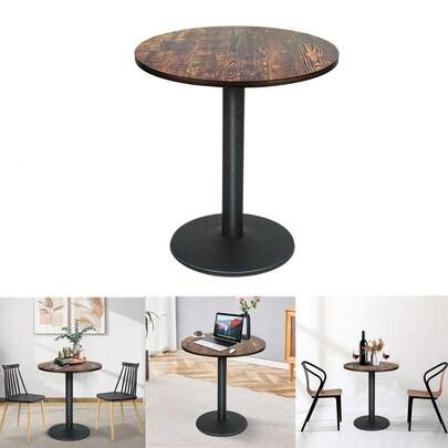 Runder Esstisch im Retro-Industriestil Mid-Century-Freizeittisch für die Küche, für 1 bis 2 Personen, 60 * 60 * 72 cm