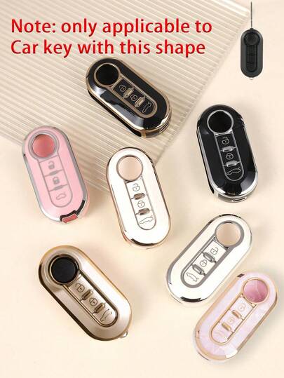 Etui na kluczyk Fiat z TPU, etui na klucze, odpowiednie do składanego kluczyka samochodowego Fiat z 3 przyciskami, materiał TPU, odporne na zarysowania, odporne na upadki + 0,1 mm, ultracienkie, ultraciche | 3-przyciskowe, precyzyjnie dopasowane do modelu samochodu, odporne na upadki, odporne na zużycie, przenośna konstrukcja, ochrona sygnału 360°, powłoka zapobiegająca odciskom palców, zachowuje się jak nowy [Sprawdź stronę ze szczegółami, aby poznać kompatybilne modele]
