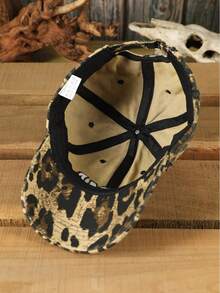 1 件女士豹纹 MAMA 棒球帽，可调节户外防晒休闲帽，适合秋冬旅行、沙滩派对 - 彩色 - 查看 6