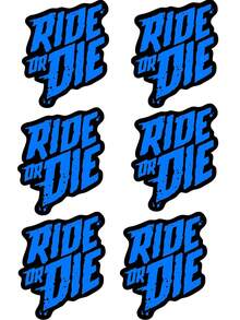 Pegatina impermeable de PET para bicicleta "RIDE OR DIE", con letras llamativas y diseño resistente a los arañazos y colorido, duradera y decorativa para cuadros de bicicleta, adecuada para bicicletas de carretera, bicicletas de montaña, accesorios de ciclismo, entusiastas del DIY y ciclistas. La opción ideal para todos estos grupos.