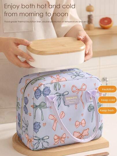 Large Capacity Insulated Lunch Box Bag, Waterproof Portable Large Capacity Insulated Bag, College Foil Portable Insulated Box Lunch Bag, Insulated Lunch Bag, Travel Picnic Outdoor School Work Camping Office Girls Boys Students Travel Essential,School Supplies College Essentials, Outdoor Ice Pack ,Holiday Holiday Lunch Box Bag