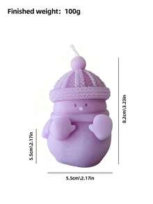 1 Stück Schneemann Weihnachts-Bienenwachskerze - Süße Aromatherapie-Dekorationskerze, Fotorequisite & Winterszenen-Ornament, perfekt für Heimdekoration/Kerzen-Tischmitte mit Bulk-Weihnachtsgeschenkoptionen, geeignet als Geschenk für Frauen/beste Freundinnen & für Winter/Weihnachten