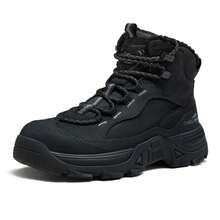 CAMEL CROWN Men's Casual Shoes, Fall And Winter Boots Rhubarb Boots Fashionable Versatile Retro Outdoor Work Boots - Black - View 1