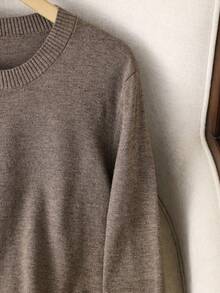 GIGOGOU Suéter básico cálido de manga larga para mujer de talla grande 1XL-4XL para otoño e invierno - Café integral - Ver 5