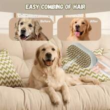 1-Piece Pet Steamer And Massaging Comb, Cat And Dog Fur Cleaning Tool, No Need To Wash Pet Steamer Comb, No Rinse Steam Massage Comb One-Button Brush, USB Charging, Suitable For Cats And Dogs, Daily Care Tool, Portable Hair Beauty Tool. - màu trắng sữa - Xem 6