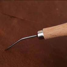 1 pieza de punzón de costura de cuero de 3mm 4mm 5-6mm, herramienta de perforación de cuero para manualidades de cuero, punzón de diamante de madera en forma de rombo - Caqui - Ver 8