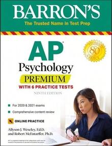 Pre-Owned AP Psychology Premium: With 6 Practice Tests (Paperback) By Allyson J Weseley, Robert McEntarffer - Single Book - View 1
