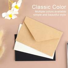 200pcs Mini Kraft Paper Envelopes 4."X 2.75" Brown Gift Cards Invitations Business Notes Tiny Mini Greeting Cards,Mini Envelopes, Small Envelopes, Folding Cards For Money Gifts, Thank You Cards, Invitation - 200pcs - View 2