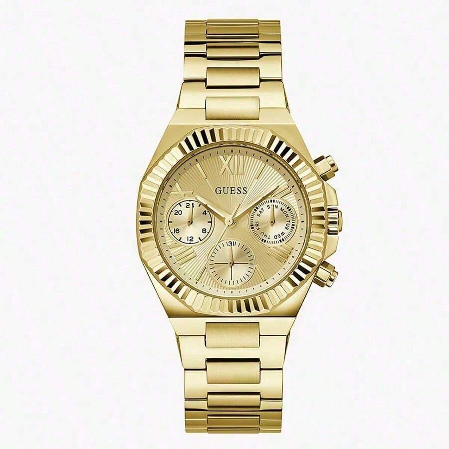 Guess Reloj de cuarzo para mujer, de acero inoxidable, para uso empresarial, adecuado para uso diario, GW0769L2