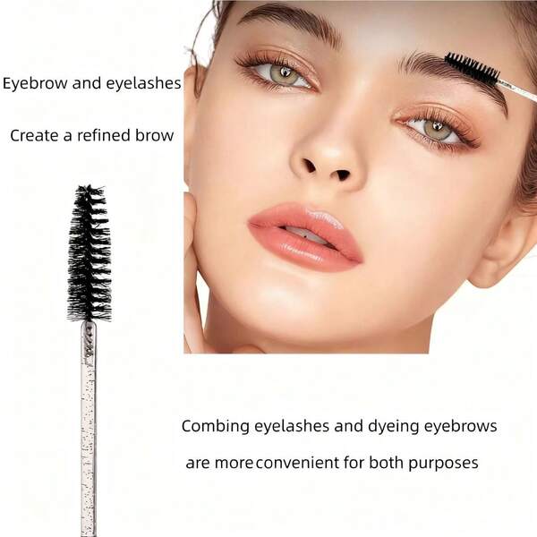 Brosse à cils en cristal multicolore, peigne à sourcils en spirale, petite brosse colorée, recourbe-cils pour extension de cils